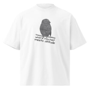 Unisex organic oversized high neck t-shirt