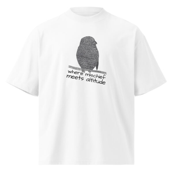 Unisex organic oversized high neck t-shirt